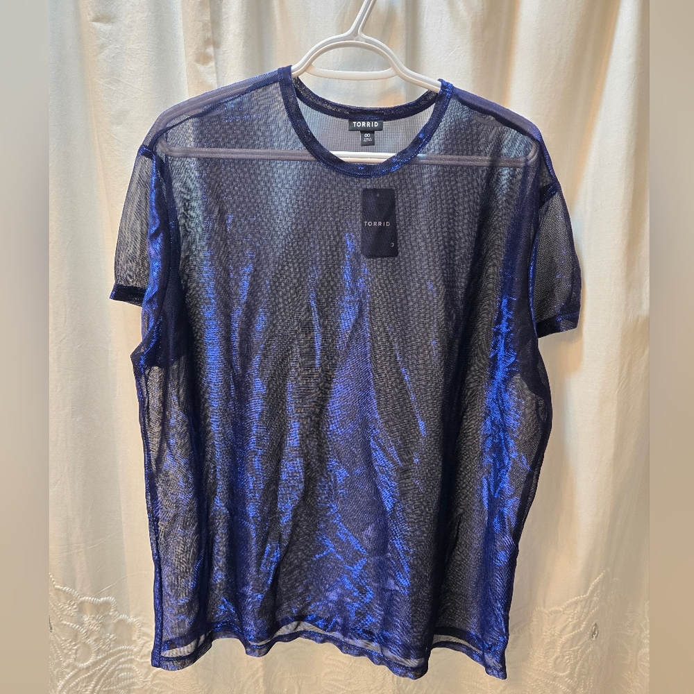 Electruc Blue Transparent Top
